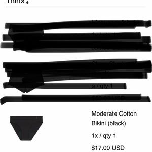 Thinx - Moderate bikini XL, black XL
